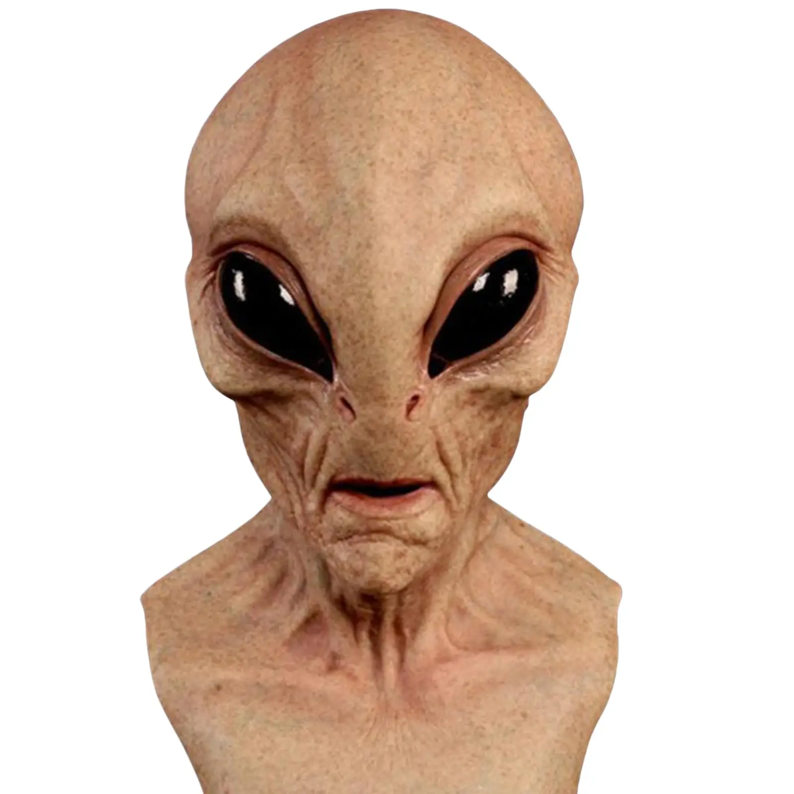 Latex Alien Mask Realistic - Cadılar Bayramı Uzaylı Maskesi, Yetişkinler İçin