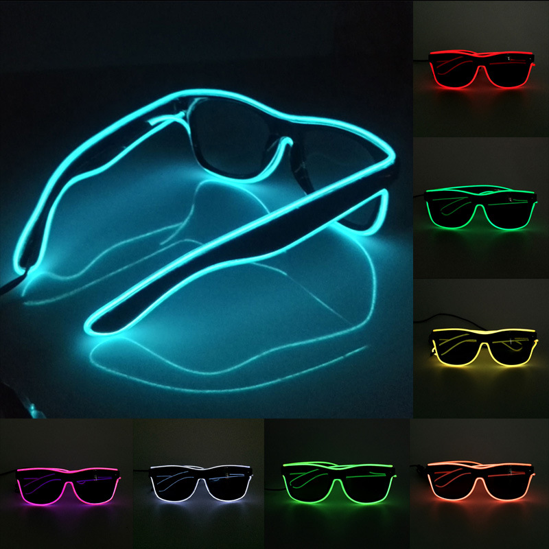 Glow In The Dark Party Glasses - 1 adet yanıp sönen EL tel