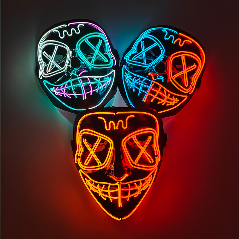 Kablosuz LED Parlayan Maske EL - Led Purge Mask Halloween incelemesi ve fiyatı