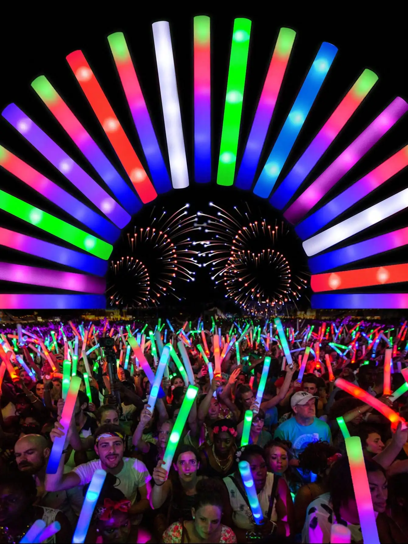 20/30 adet LED Köpük Işık Çubu - Flashing Led Foam Sticks Party incelemesi ve fiyatı