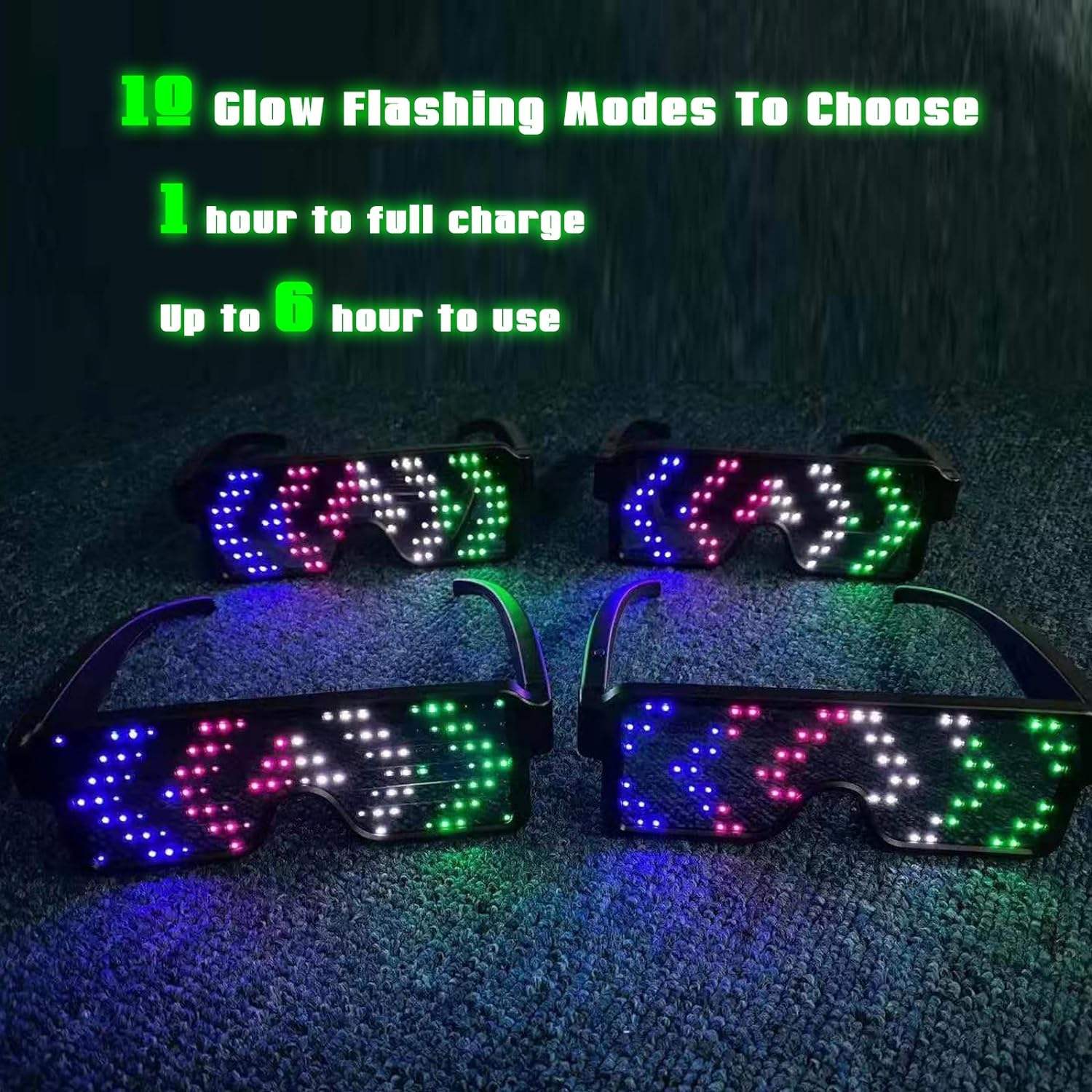 LED Gözlükler Işıklı Dinamik P - Glow In The Dark Party Glasses incelemesi ve fiyatı